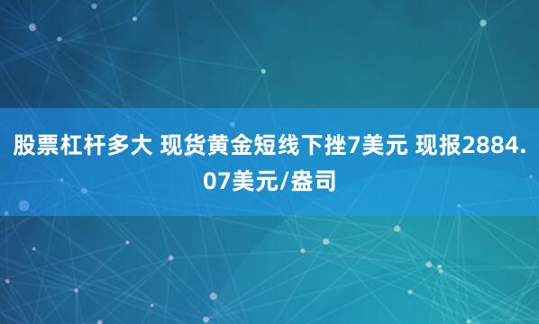 股票杠杆多大 现货黄金短线下挫7美元 现报2884.07美元/盎司