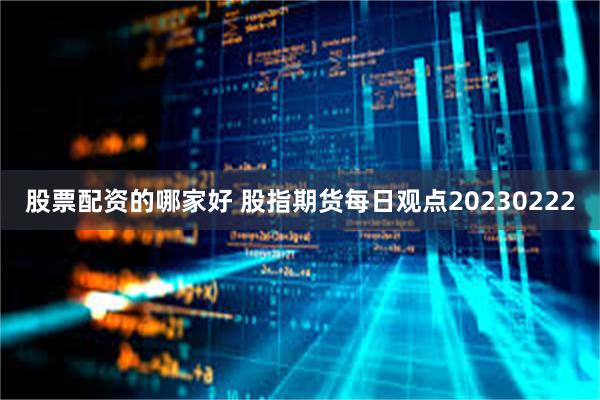 股票配资的哪家好 股指期货每日观点20230222